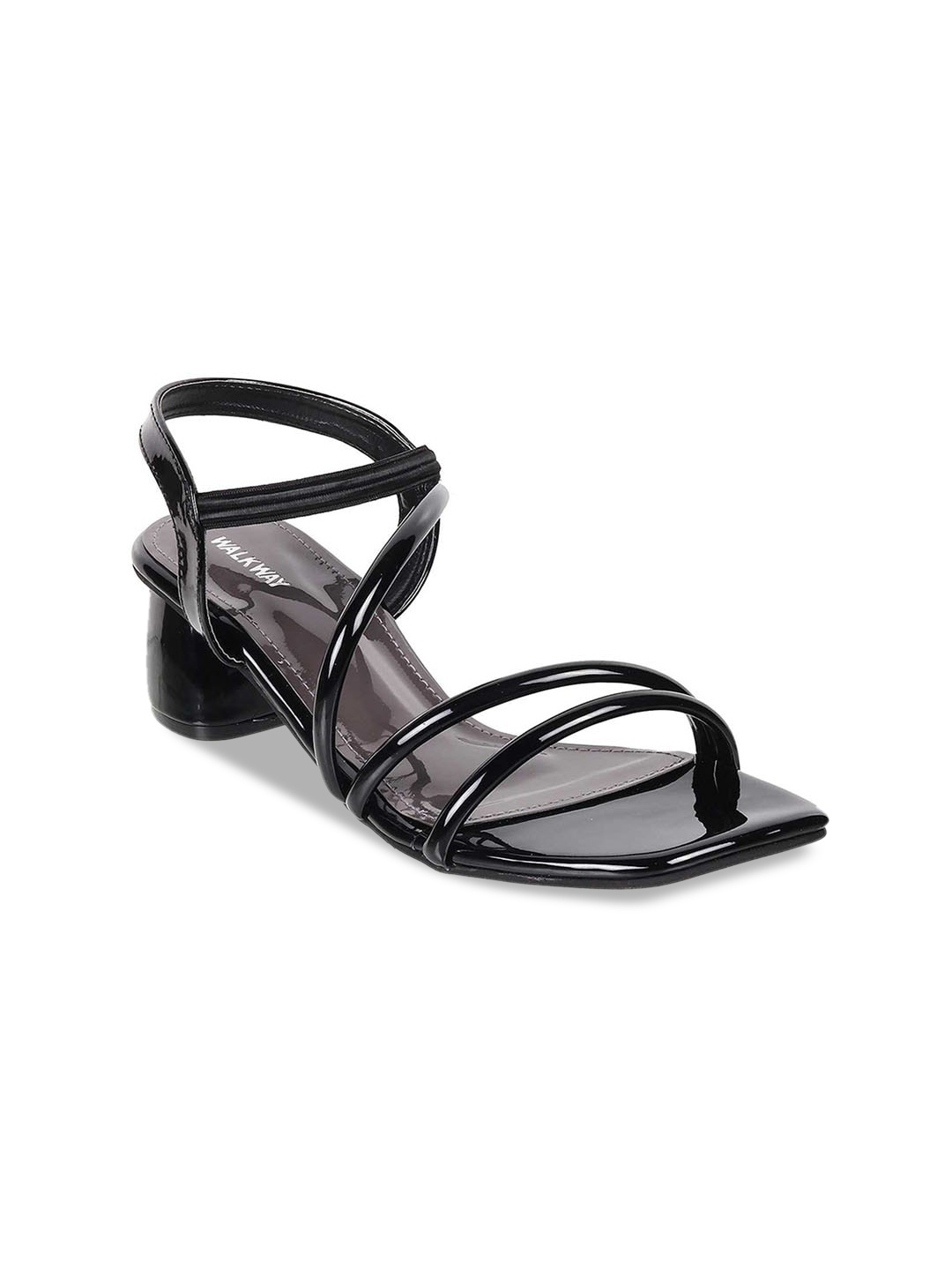 

WALKWAY by Metro Open Toe Block Heels With Backstrap, Black