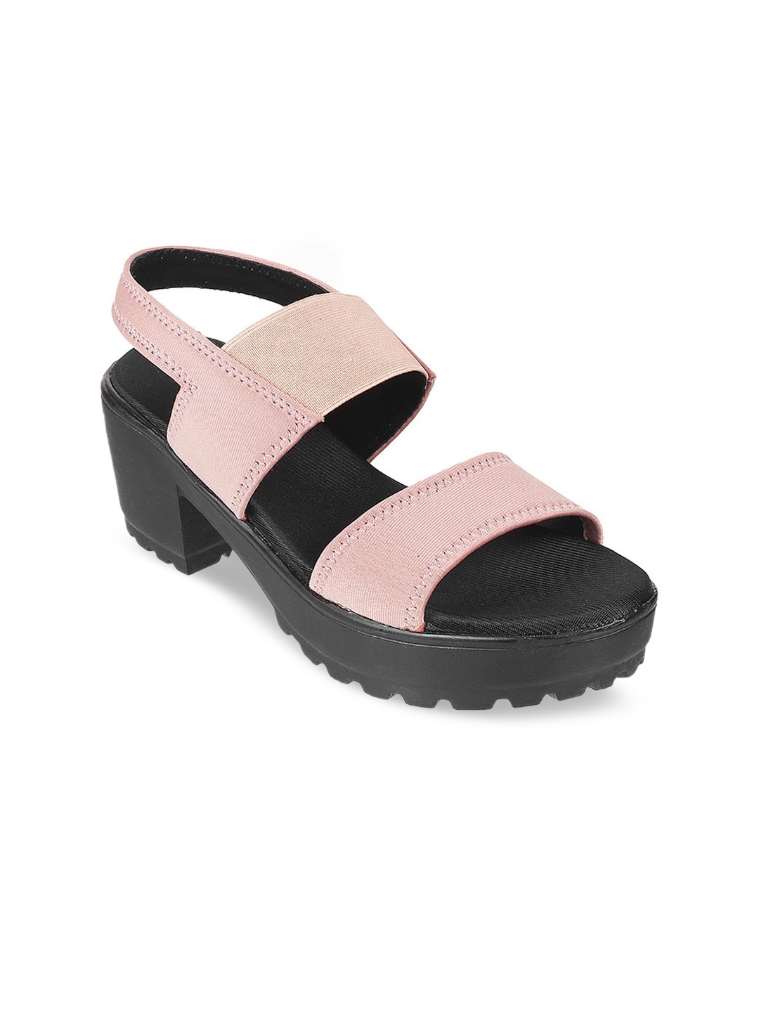 

WALKWAY by Metro Open Toe Platform Heels With Backstrap, Pink