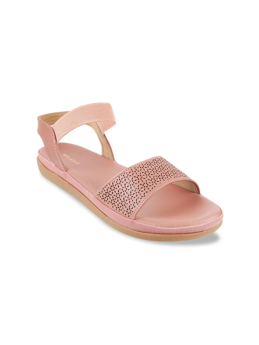 

WALKWAY by Metro Women Textured Open Toe Flats, Peach