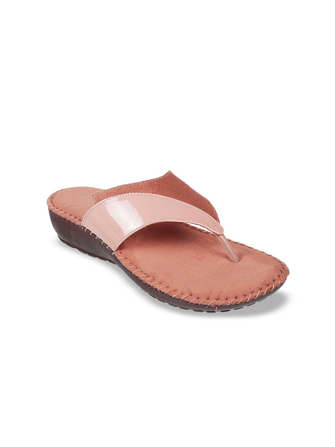 

WALKWAY by Metro Women Synthetic Open Toe Flats, Peach