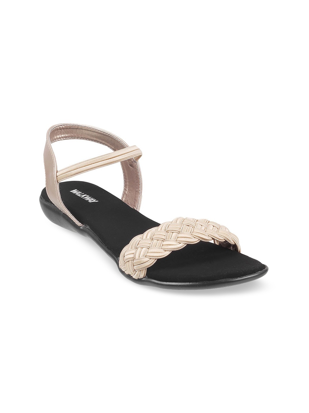 

WALKWAY by Metro Women Textured Backstrap Open Toe Flats, Beige