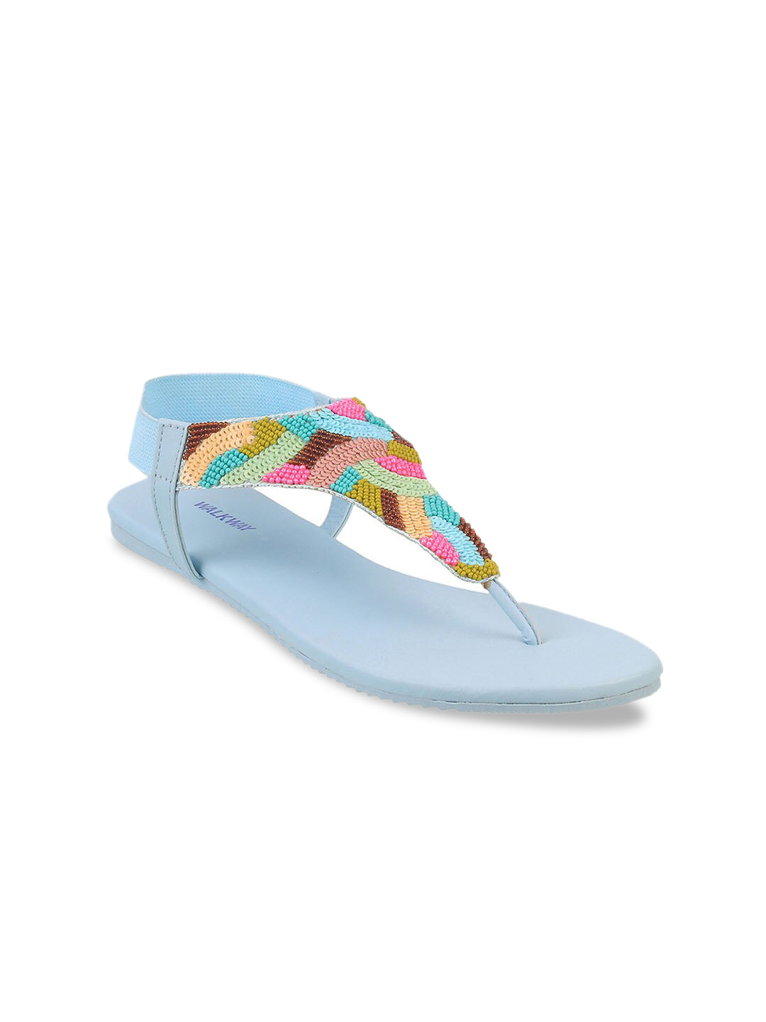 

WALKWAY by Metro Women Embellished Open Toe Flats, Blue