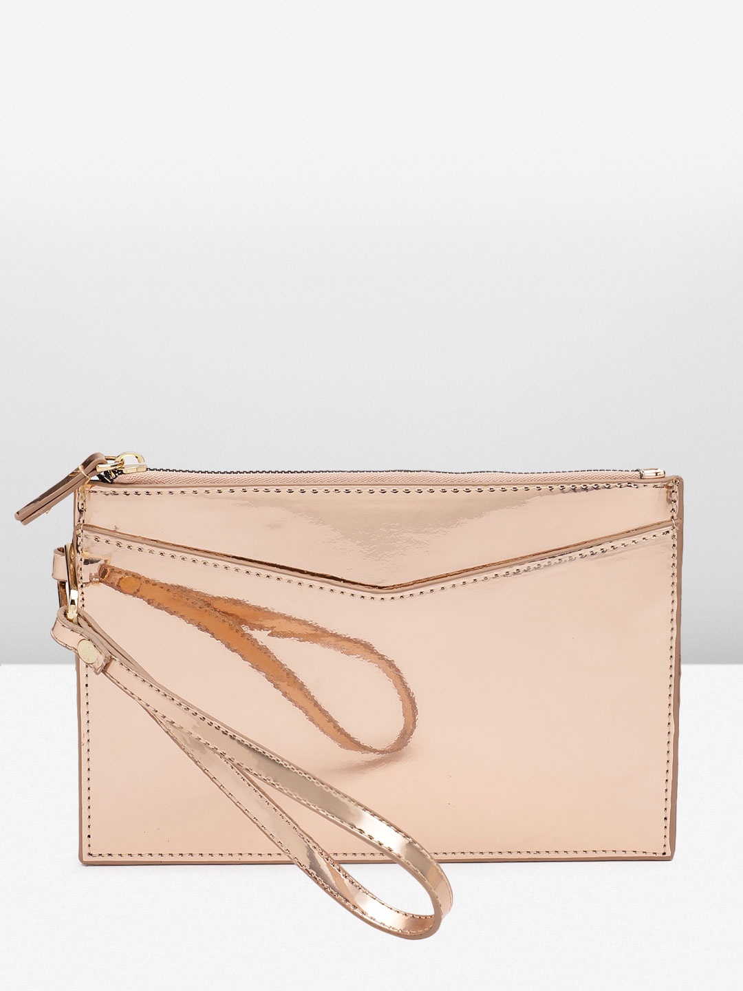

Boohoo Glossy Purse, Rose gold