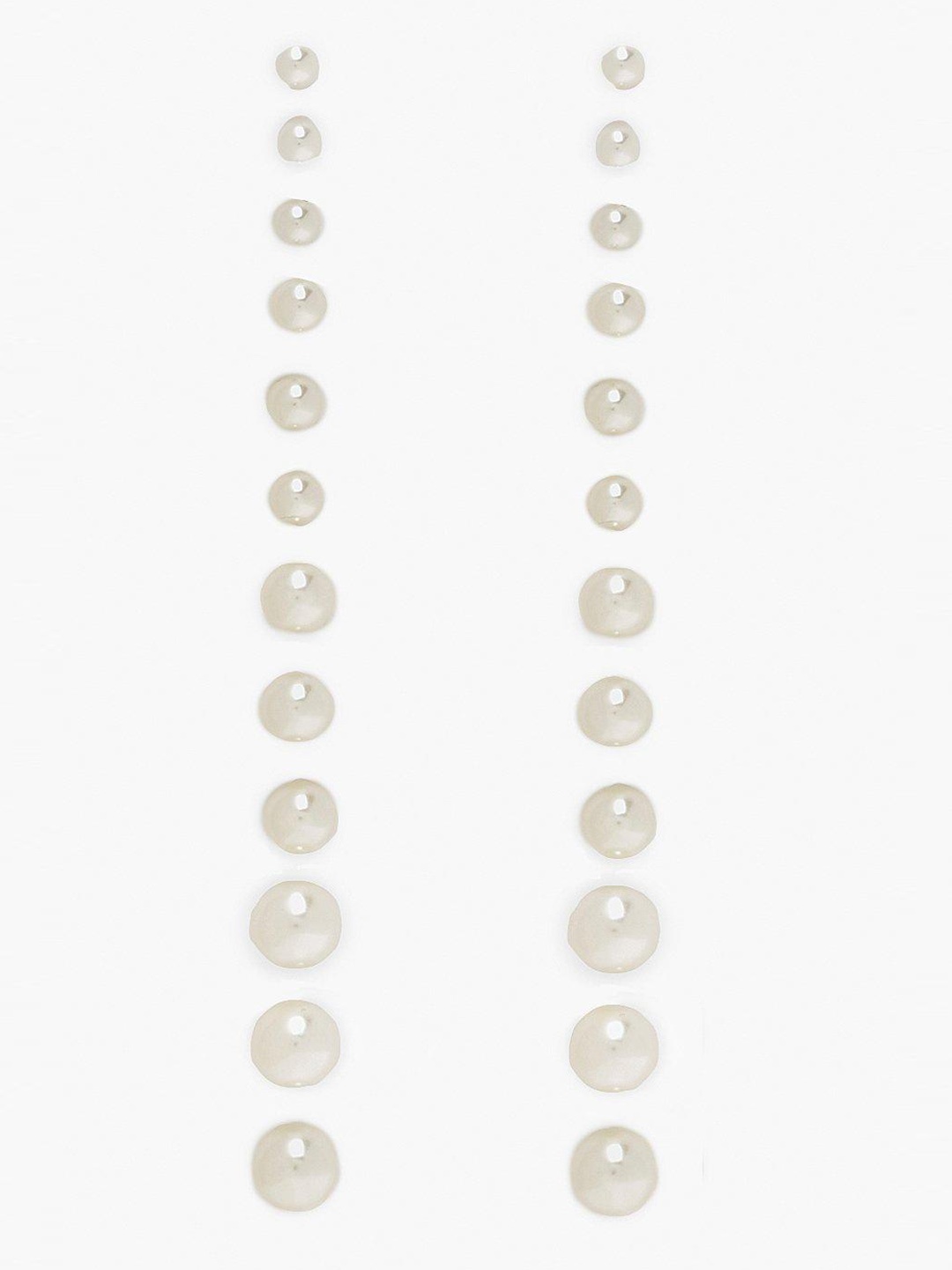 

Boohoo Women Pack of 12 Circular Earrings, Off white