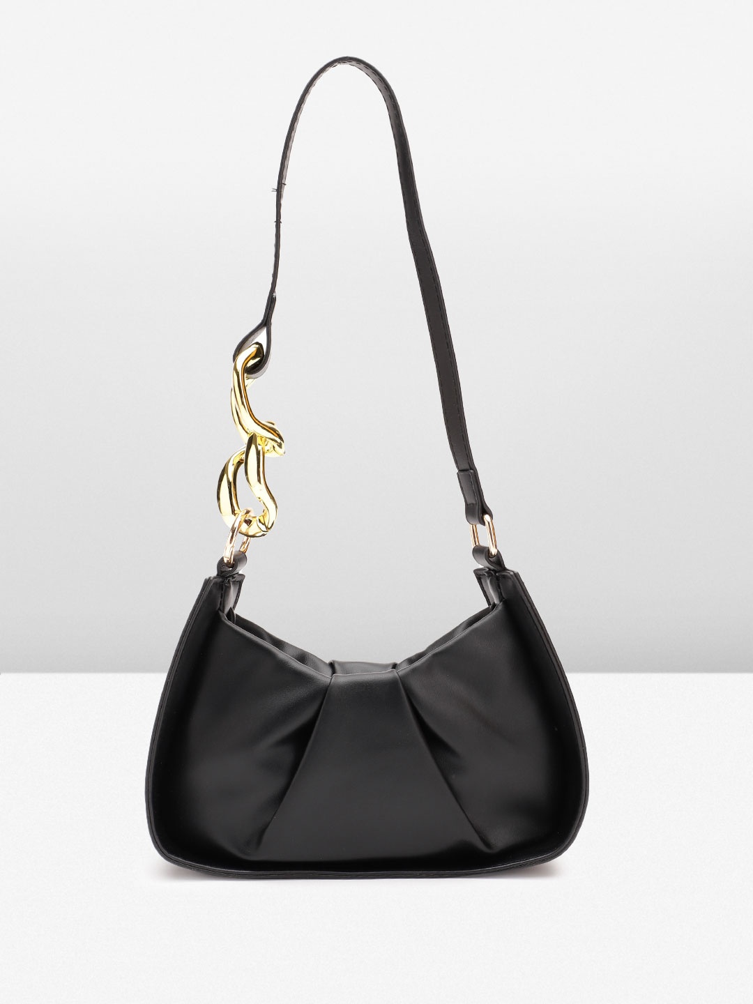 

Boohoo Structured Baguette Bag, Black