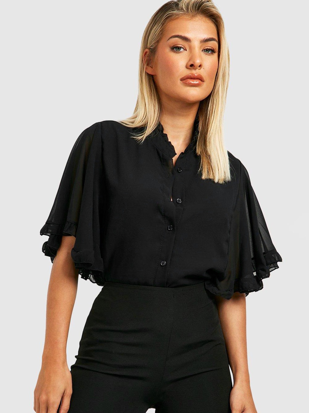 

Boohoo Opaque Casual Shirt, Black