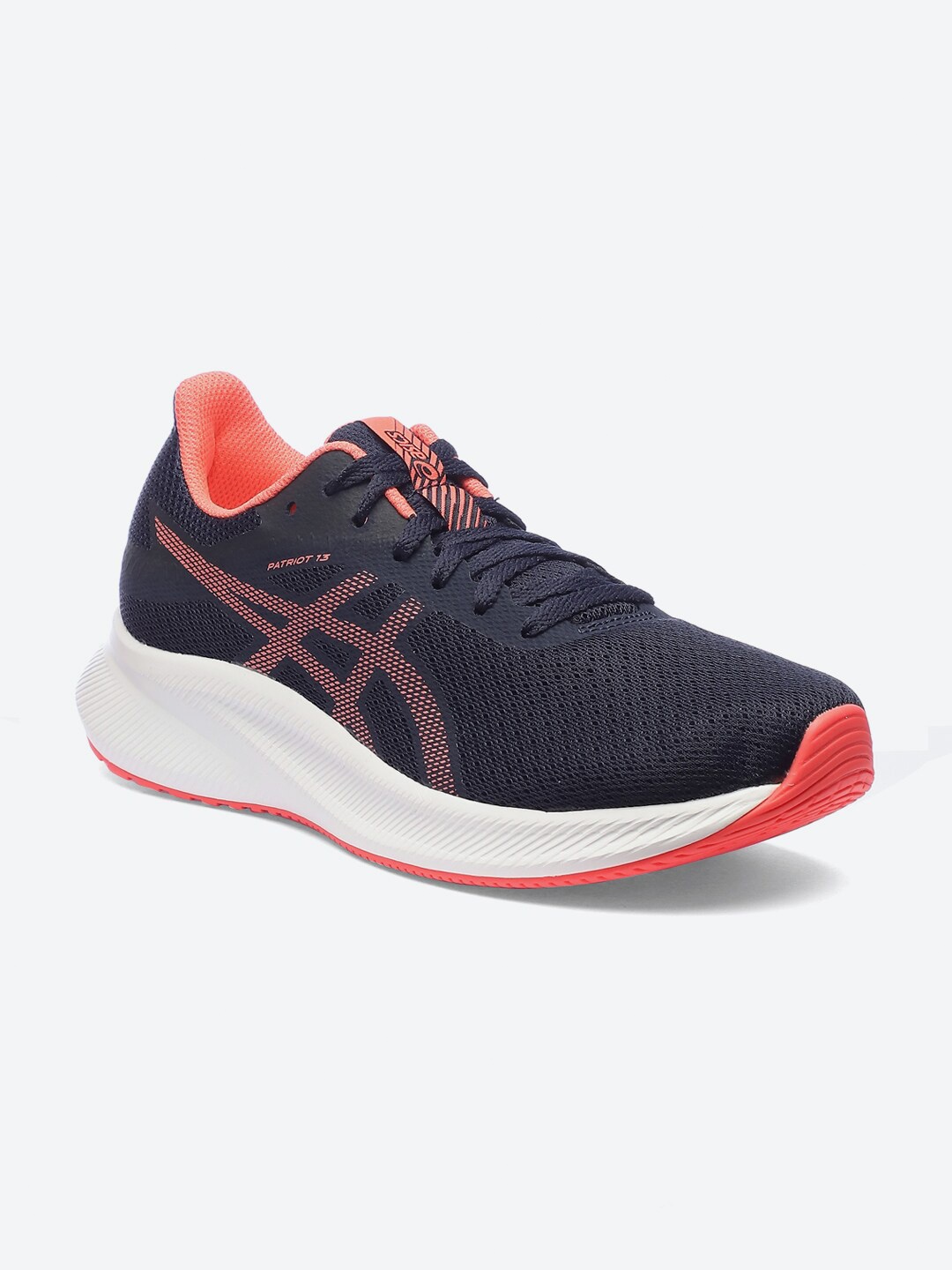 

ASICS Women PATRIOT 13 Non-Marking Lace-Up Sports Shoes, Navy blue