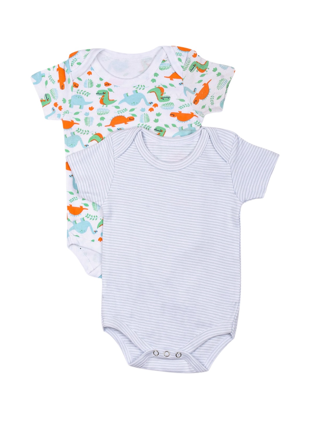

Moms Home Infants Pack Of 2 Organic Cotton Bodysuits, White