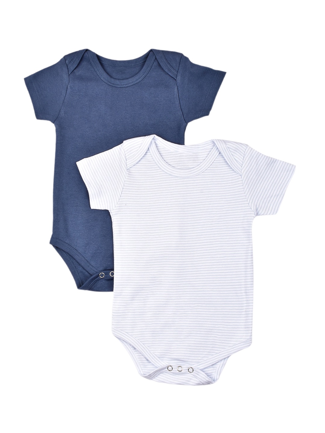 

Moms Home Infants Pack Of 2 Printed Pure Cotton Bodysuits, Blue