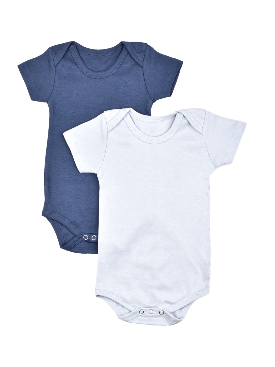 

Moms Home Infants Kids Pack Of 2 Organic Cotton Bodysuits, Turquoise blue