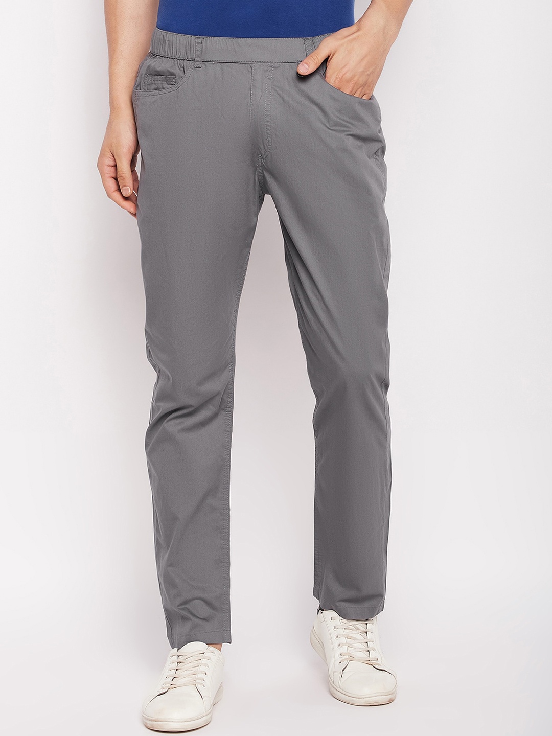 

Okane Men Regular Fit Cotton Track Pants, Grey