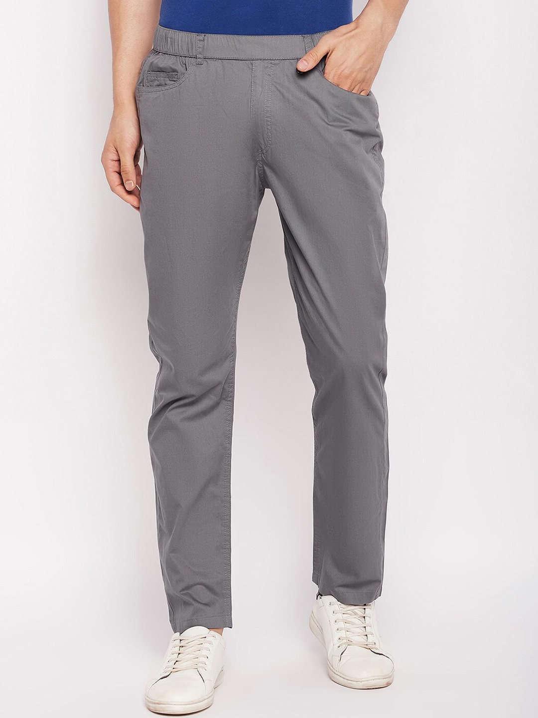 

Okane Men Regular Fit Cotton Track Pants, Grey