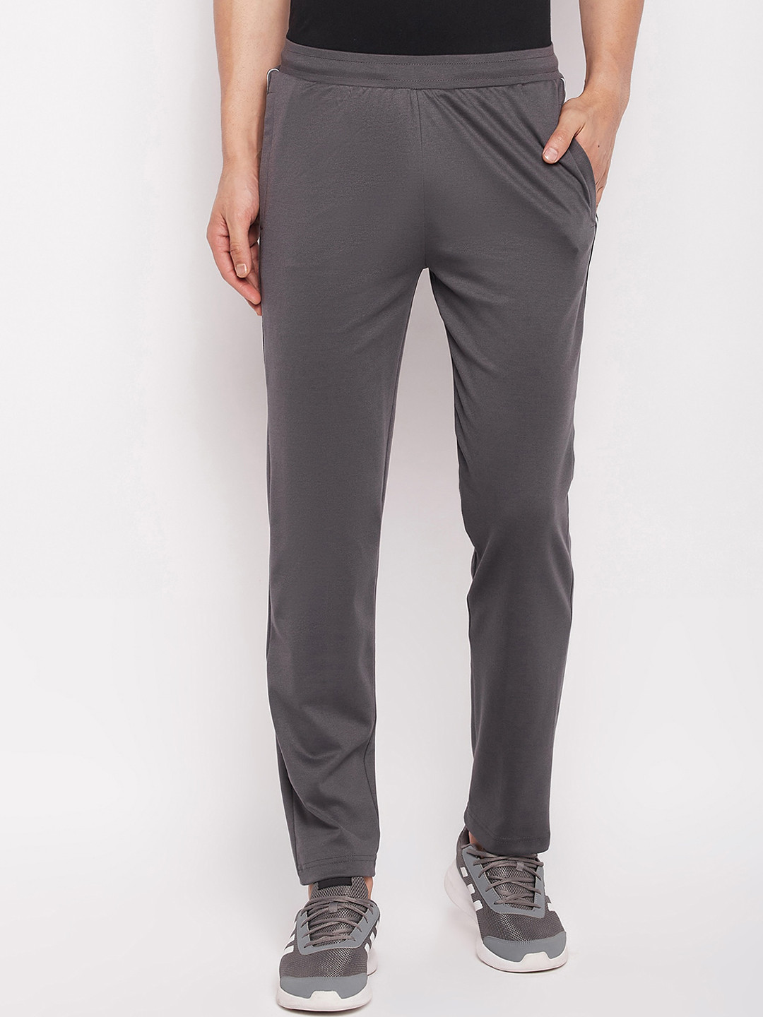 

Okane Men Regular Fit Cotton Track Pant, Grey