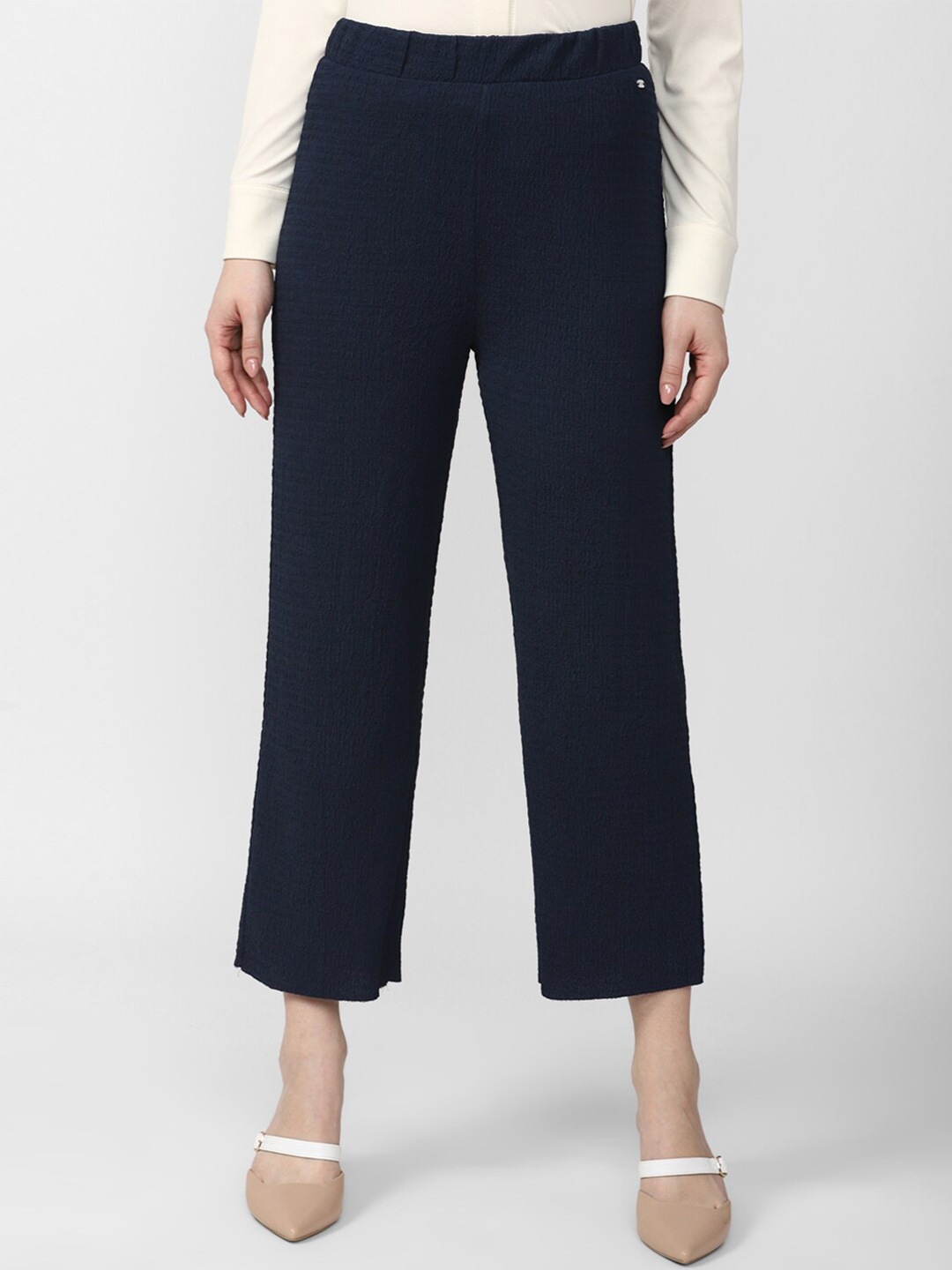 

Van Heusen Woman Mid-Rise Trousers, Navy blue