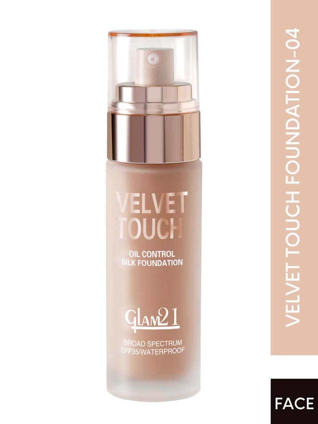 

GLAM21 Velvet Touch Oil Control Long-Lasting Silk Foundation SPF35 50g - Almond 04, Beige