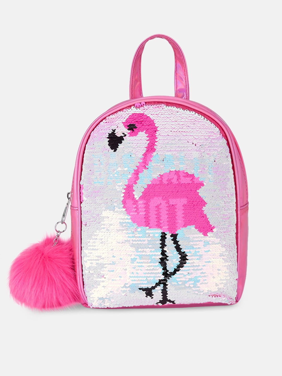 

Pantaloons Junior Girls Flamingo Embellished Backpack, Pink