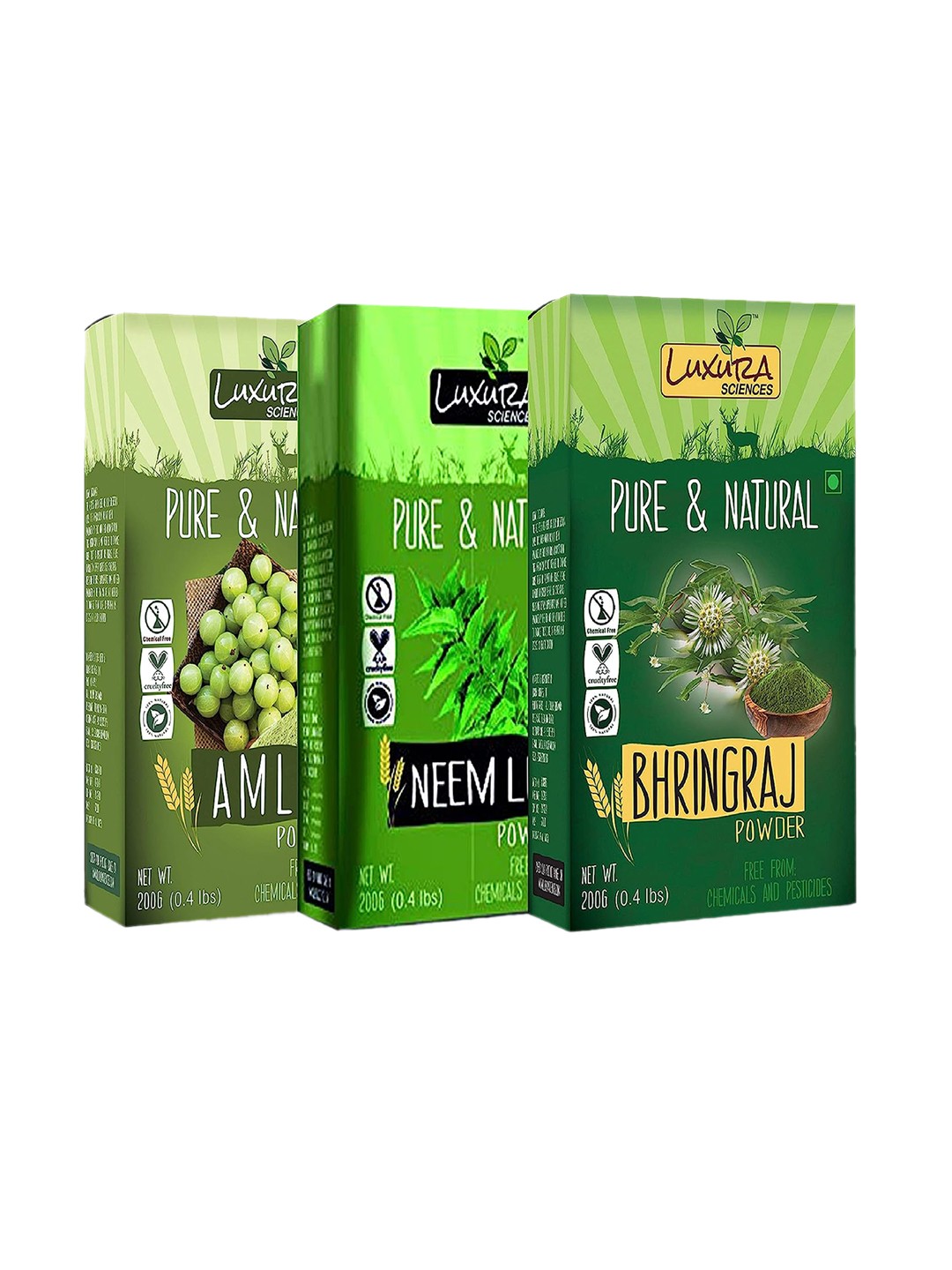 

Luxura Sciences Set of 3 Natural Hair Care - 200 Gm, Green