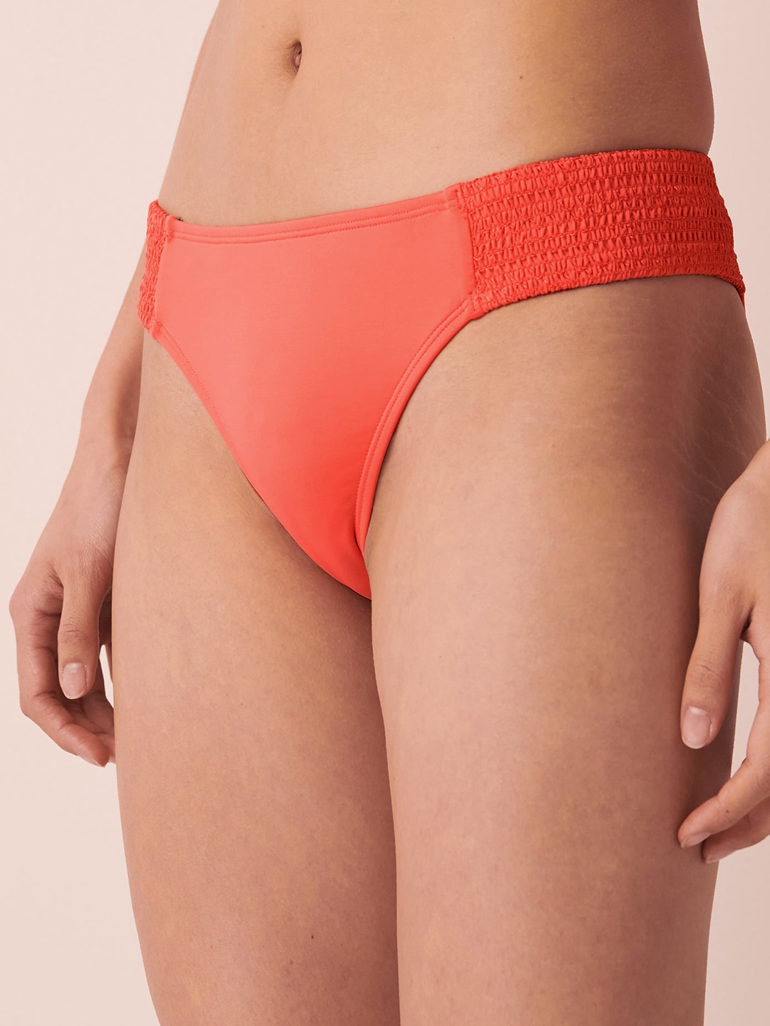 

La Vie en Rose Mid-Waist Swim Bottoms, Orange