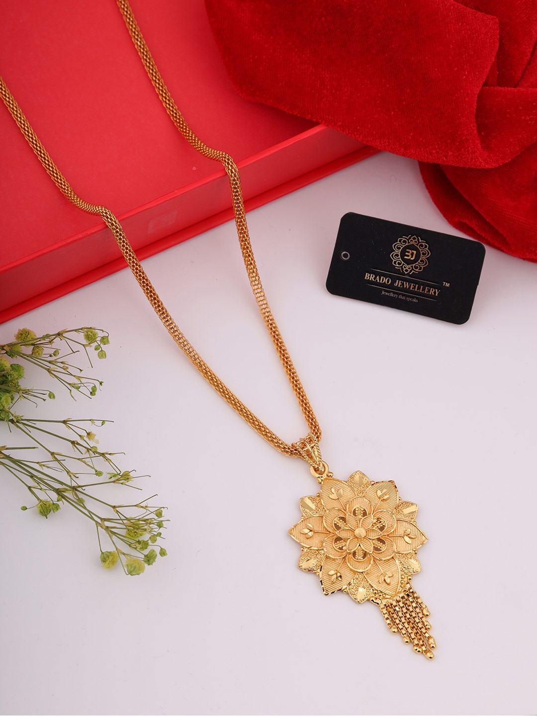 

Brado Jewellery Gold-Plated Antique Brass Necklace
