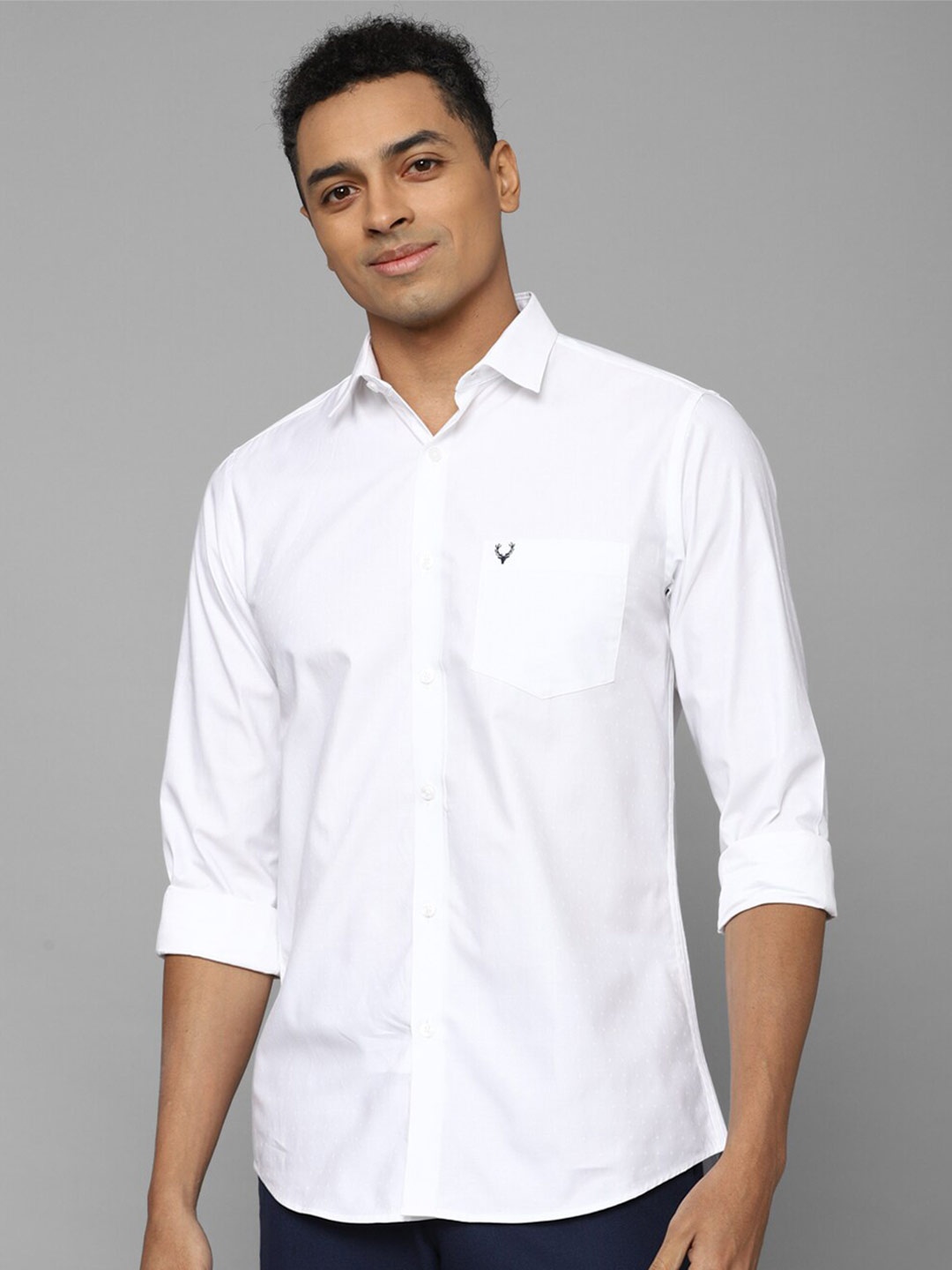 

Allen Solly Slim Fit Pure Cotton Casual Shirt, White