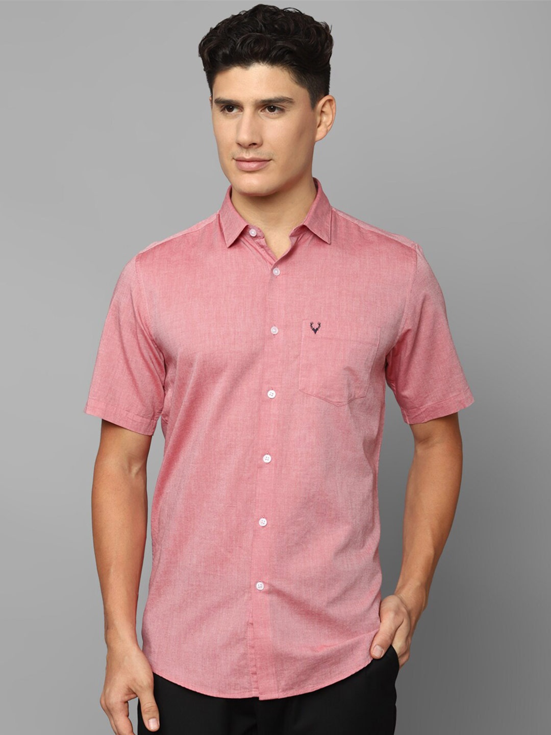 

Allen Solly Slim Fit Pure Cotton Casual Shirt, Pink
