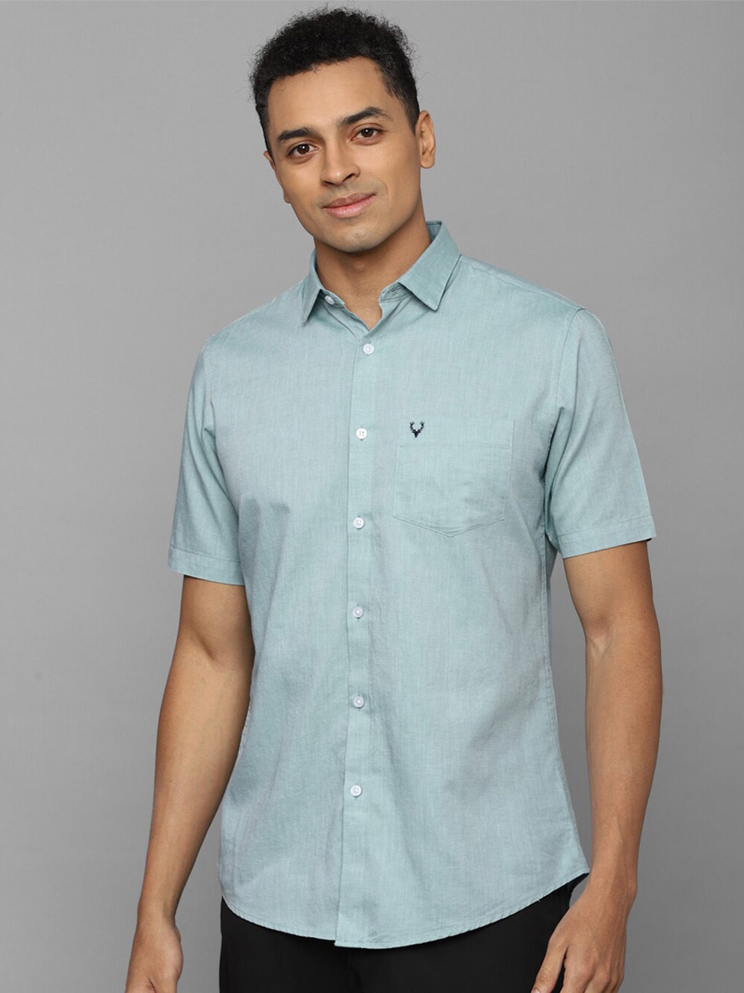 

Allen Solly Solid Pure Cotton Casual Shirt, Blue