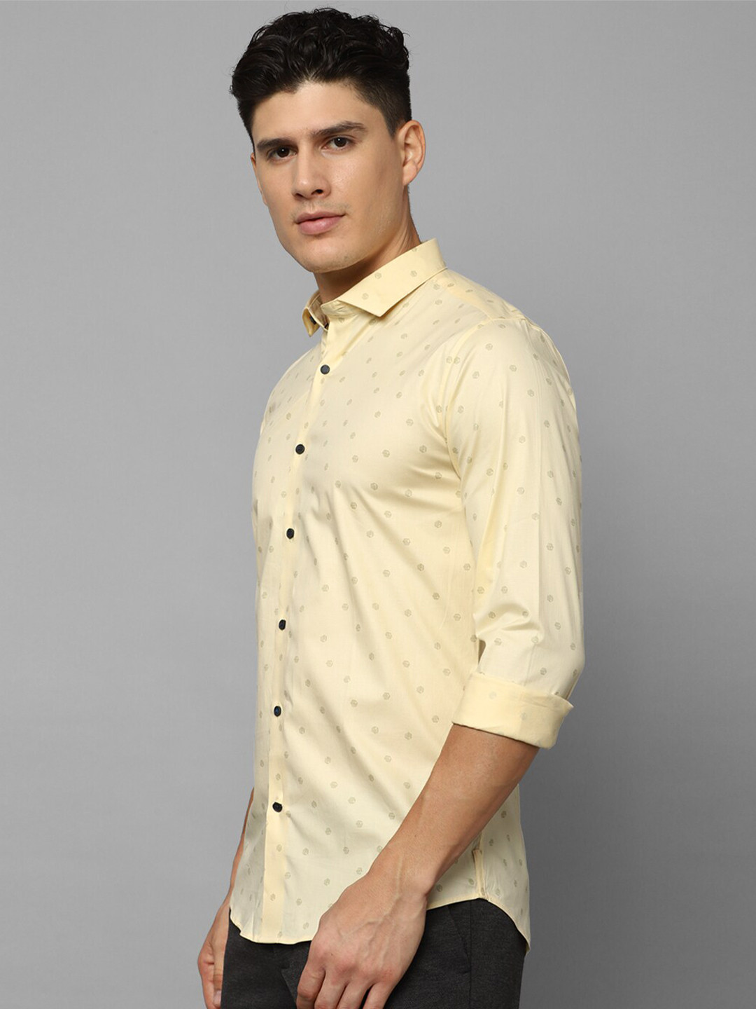 

Louis Philippe Sport Conversational Printed Slim Fit Casual Shirt, Yellow