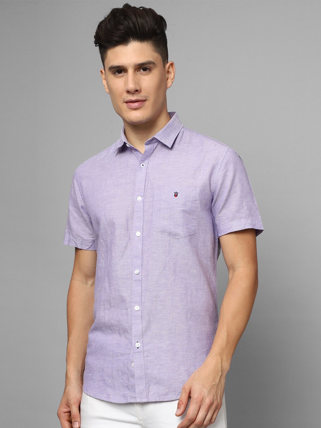 

Louis Philippe Sport Slim Fit Spread Collar Casual Shirt, Lavender