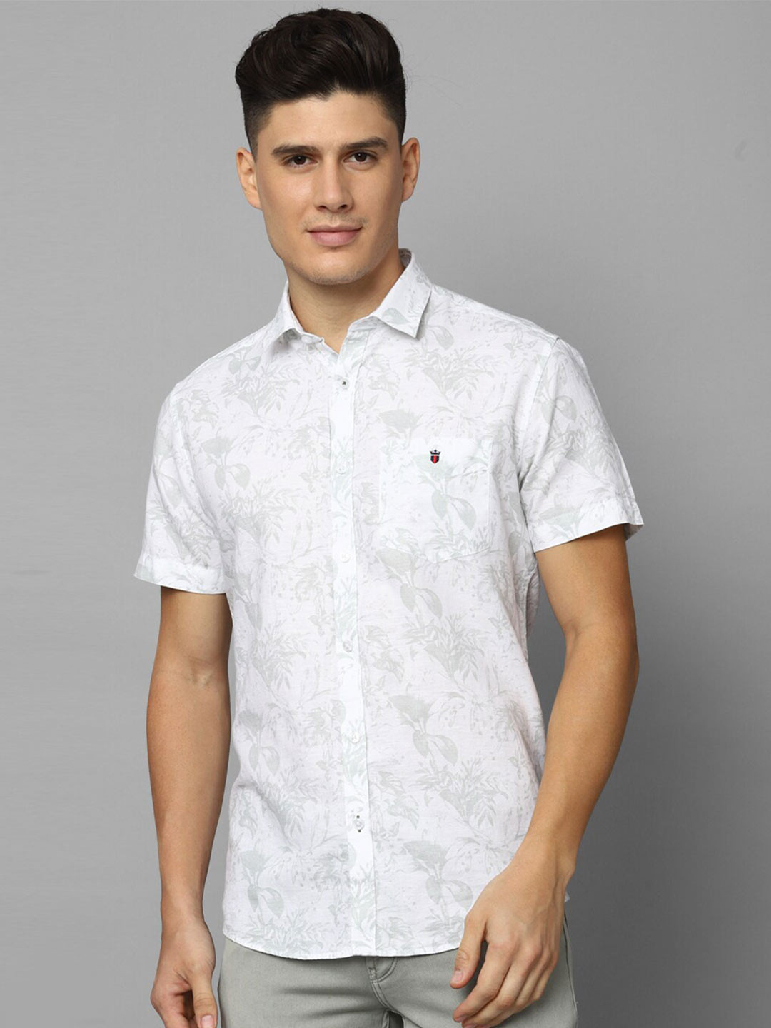 

Louis Philippe Sport Slim Fit Floral Printed Casual Shirt, White