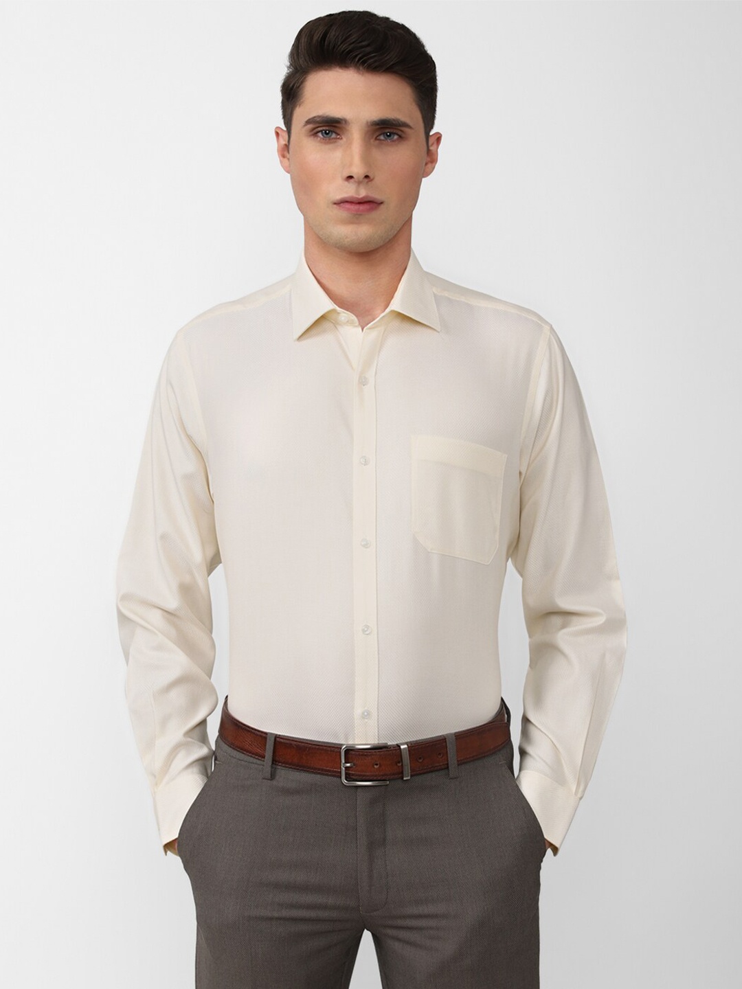 

Van Heusen Spread Collar Pure Cotton Formal Shirt, Cream