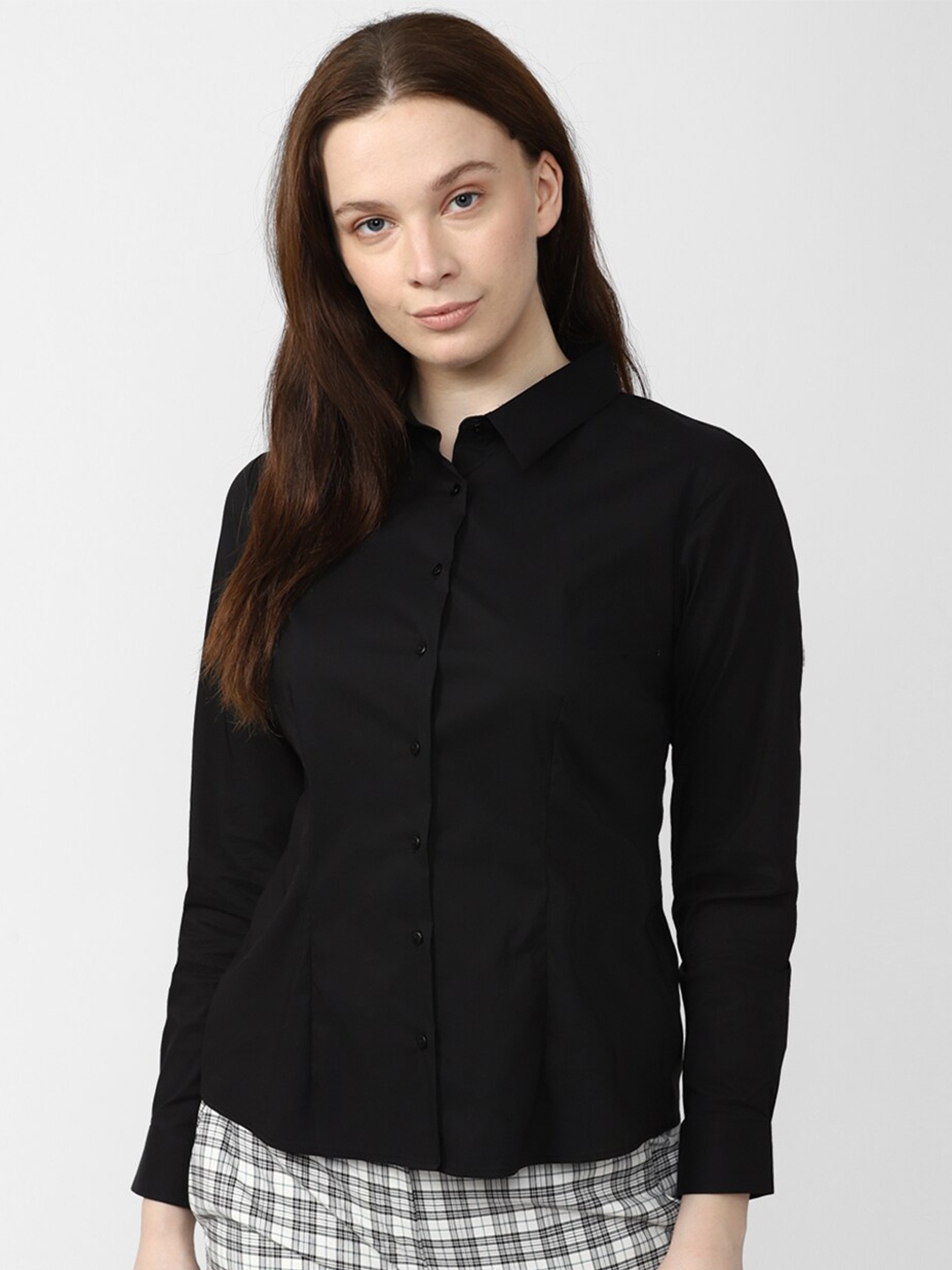 

Van Heusen Woman Full Sleeves Formal Shirt, Black