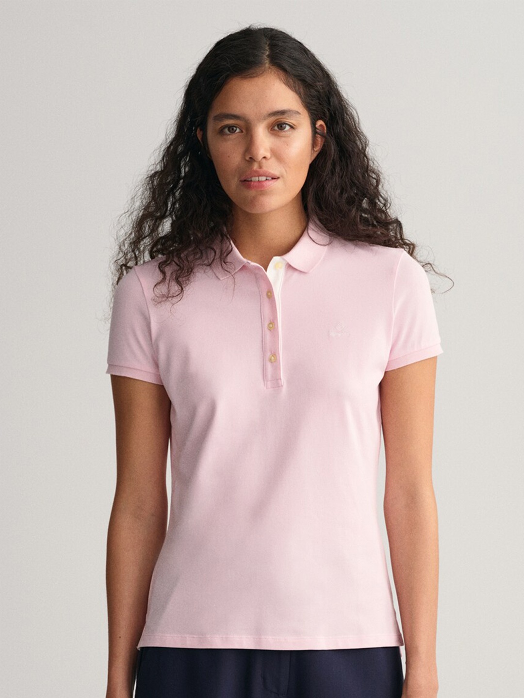 

GANT Polo Collar Cotton Casual T-Shirt, Pink