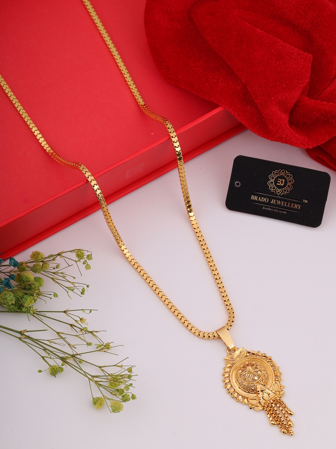 

Brado Jewellery Gold-Plated Antique Brass Necklace