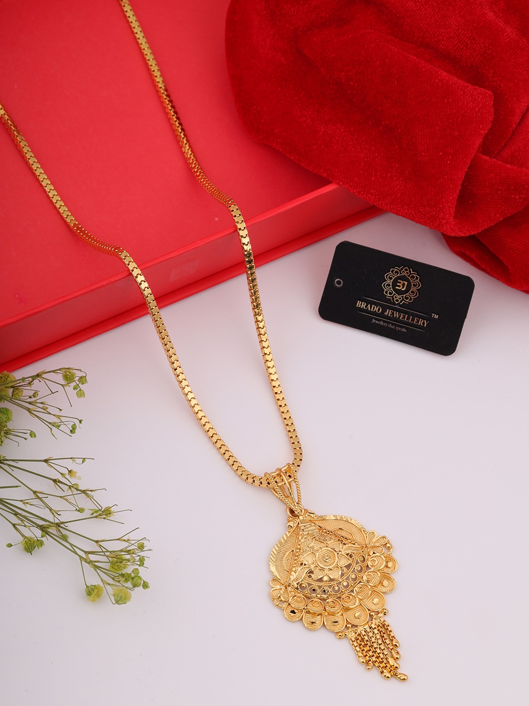 

Brado Jewellery Gold-Plated Antique Brass Necklace