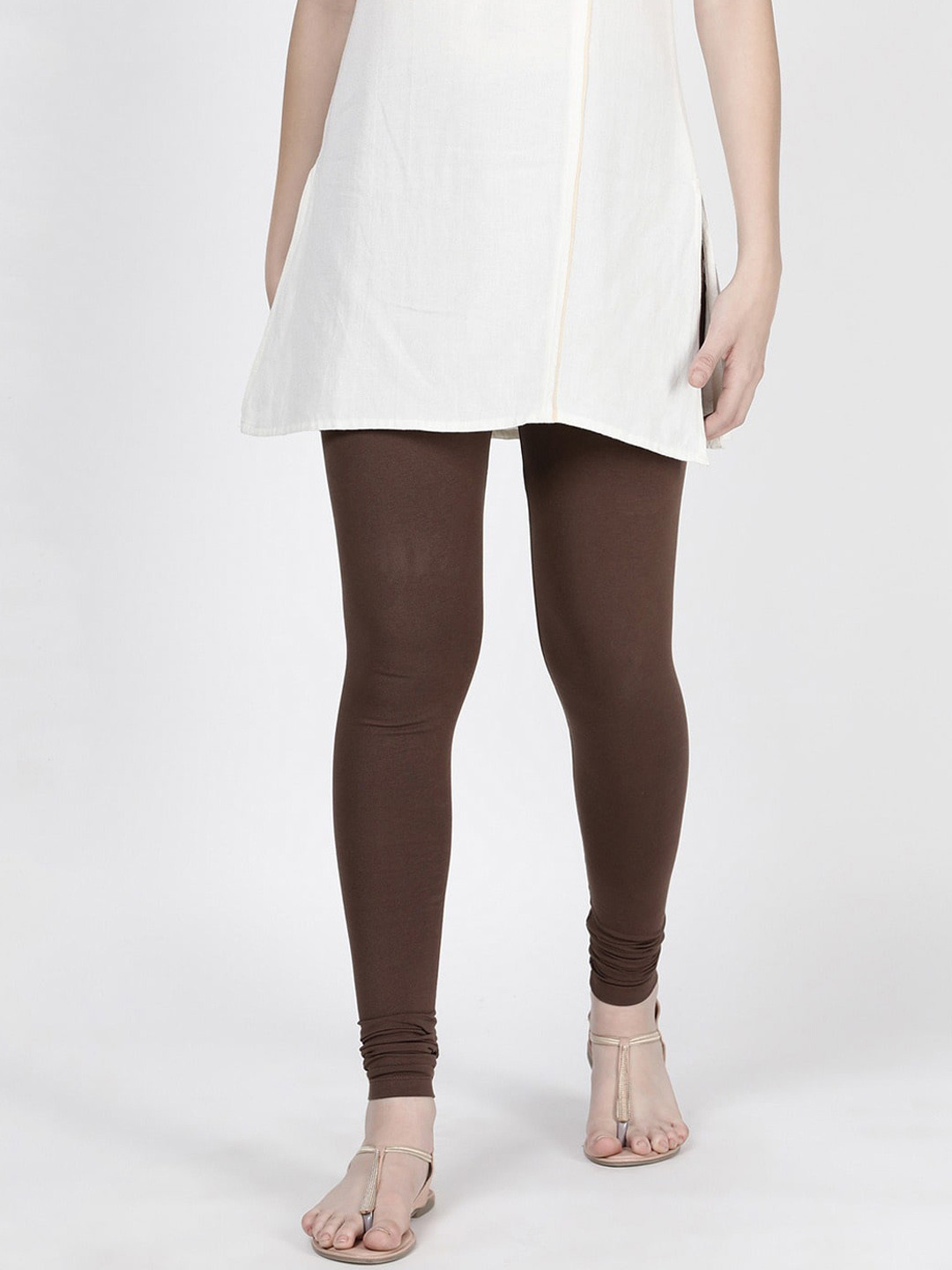 

TWIN BIRDS Churidar Length Leggings, Brown