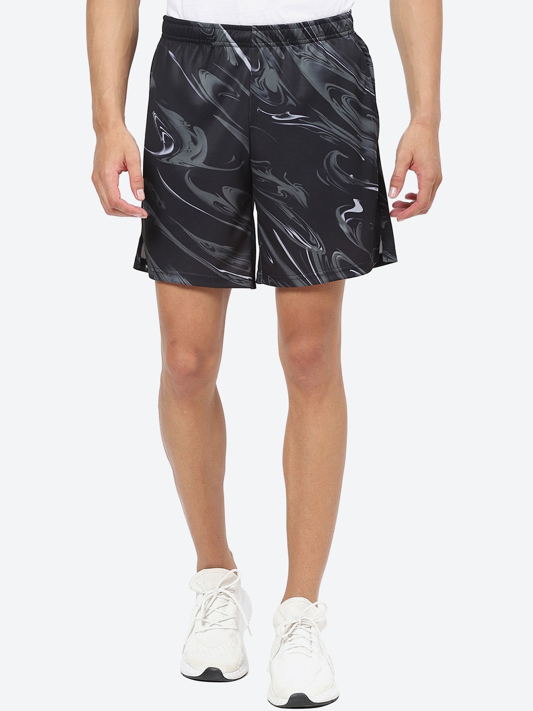 

ASICS Men Suminagashi Motif Print 7 in Shorts, Black