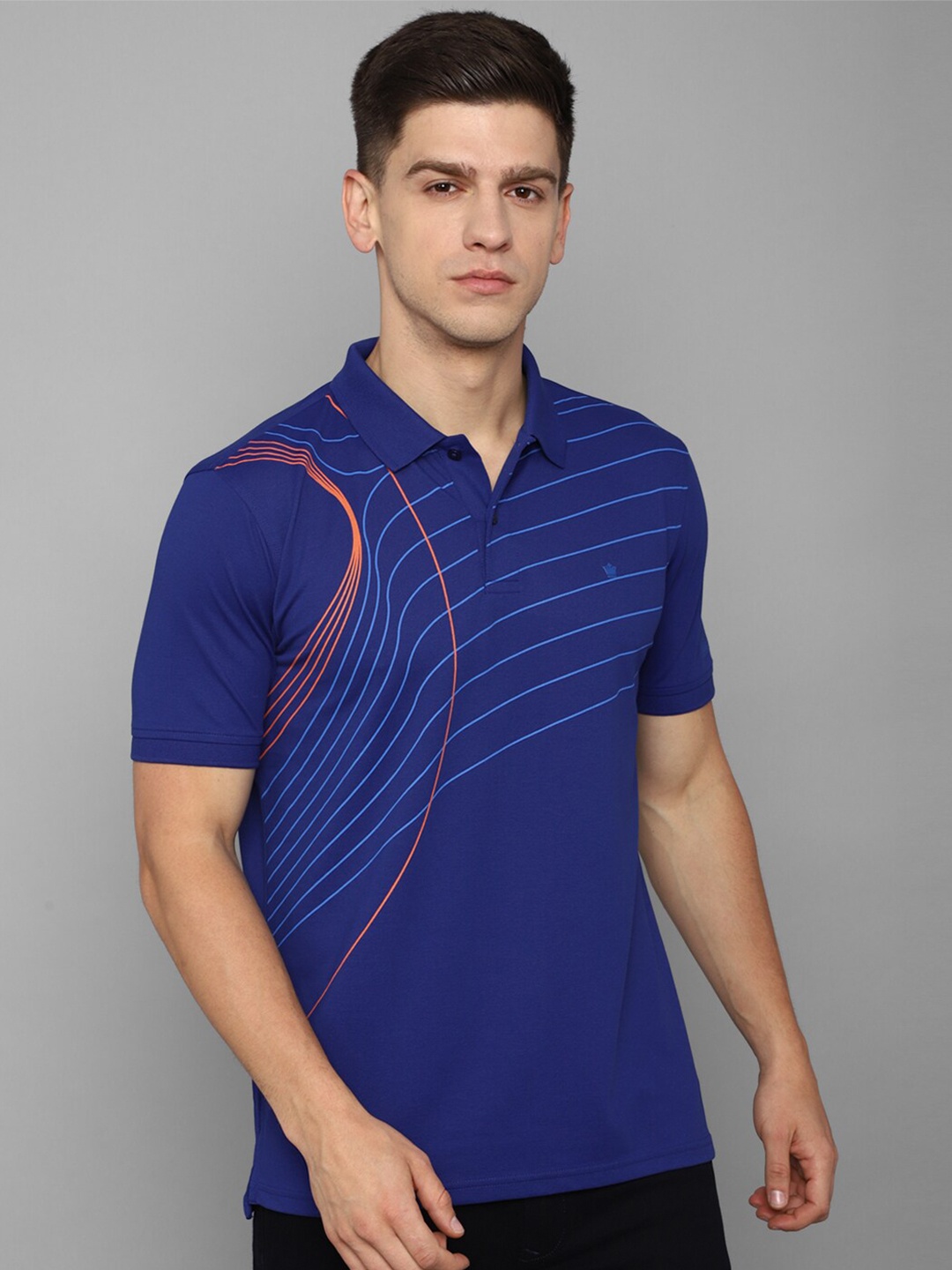 

Louis Philippe Abstract Printed Polo Collar T-shirt, Blue