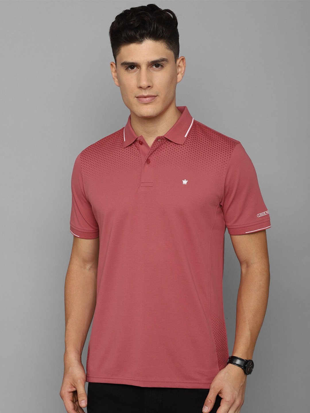 

Louis Philippe Short Sleeves Polo Collar T-shirt, Coral