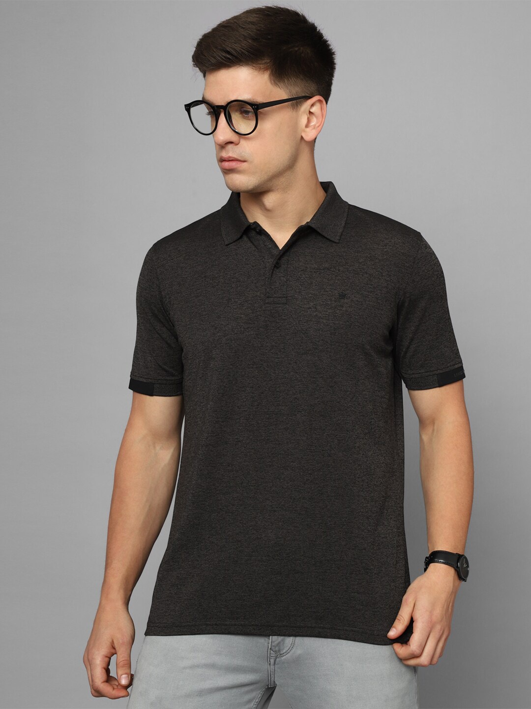 

Louis Philippe Polo Collar Short Sleeves T-shirt, Charcoal