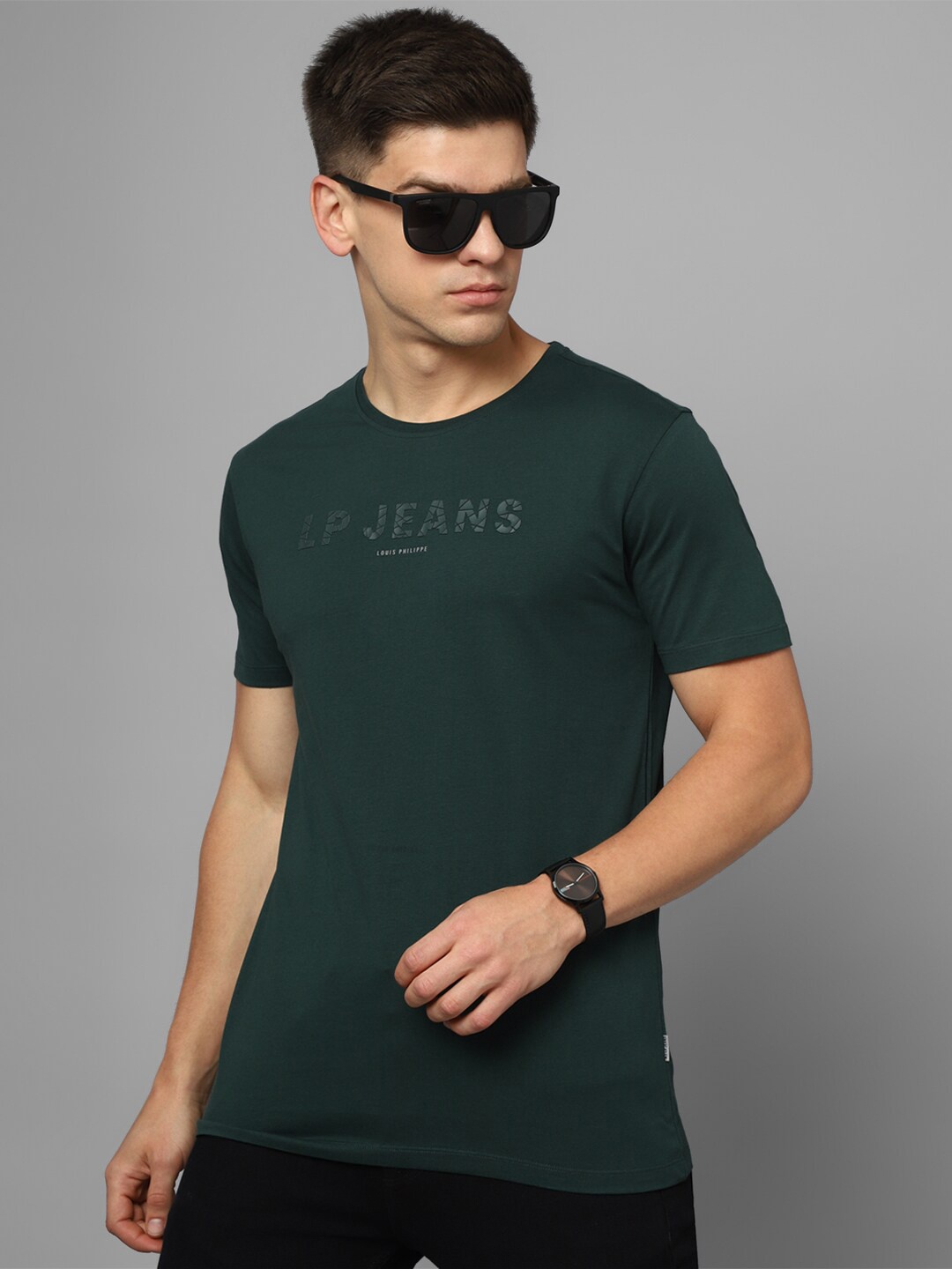 

Louis Philippe Jeans Slim Fit Pure Cotton T-shirt, Green