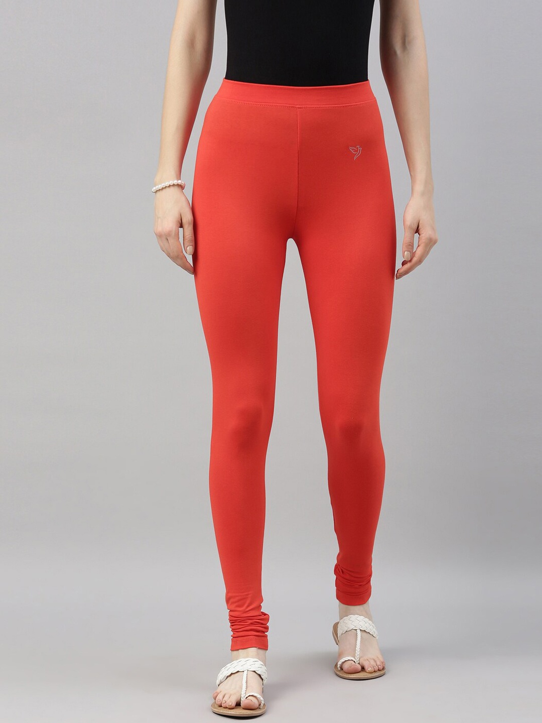 

TWIN BIRDS Churidar Length Leggings, Red