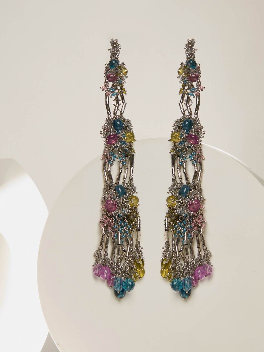 

D'oro Gold-Plated Contemporary Drop Earrings