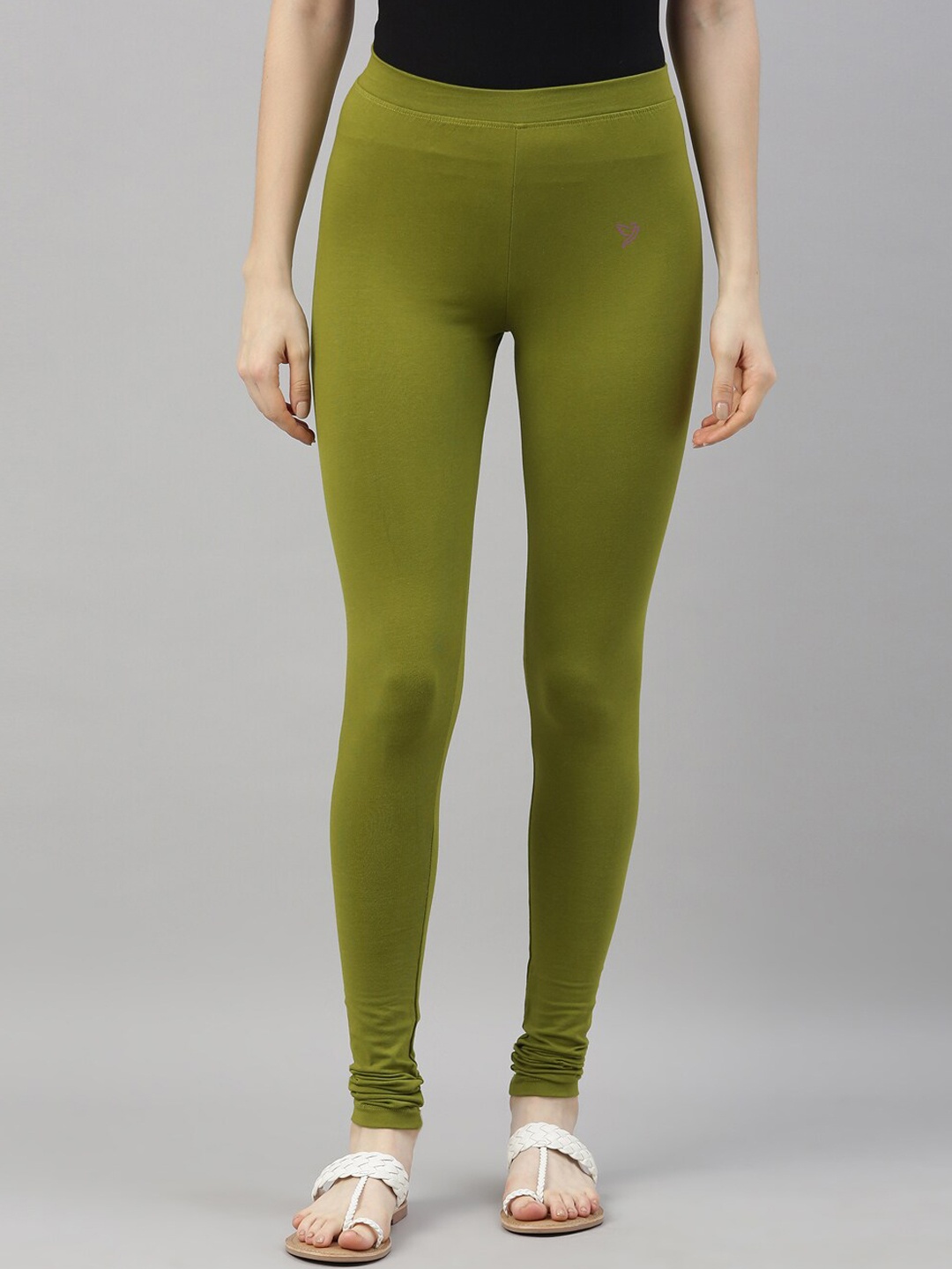 

TWIN BIRDS Churidar Length Leggings, Olive