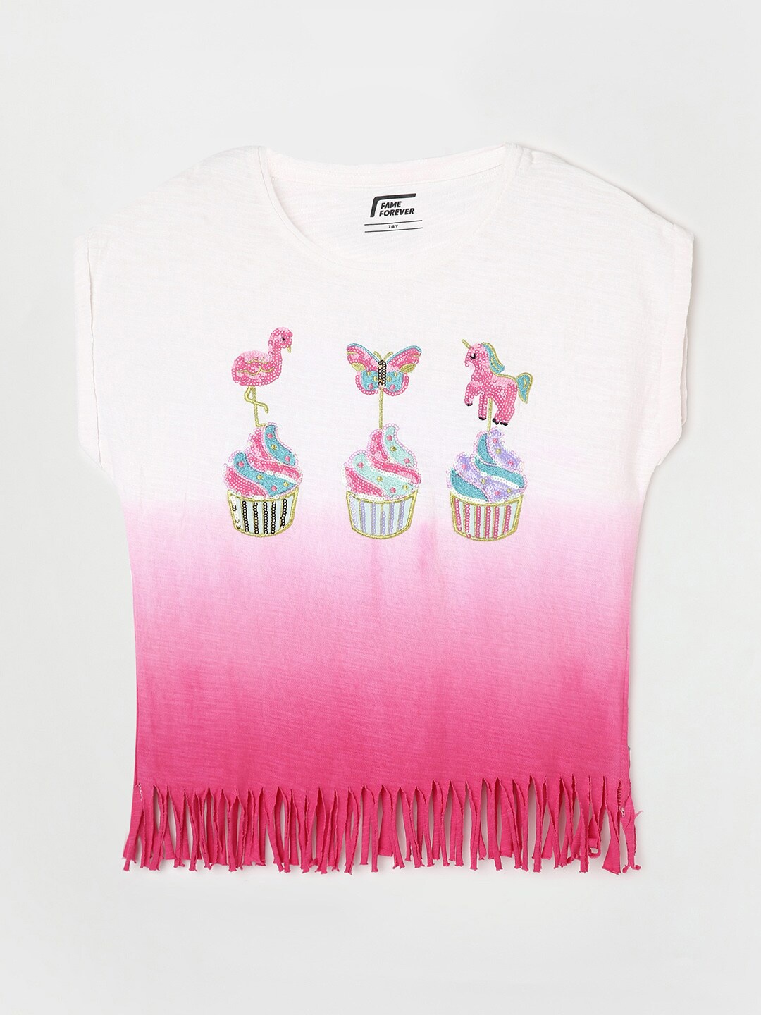 

Fame Forever by Lifestyle Girls Tie And Dye Pure Cotton T-Shirt, Pink