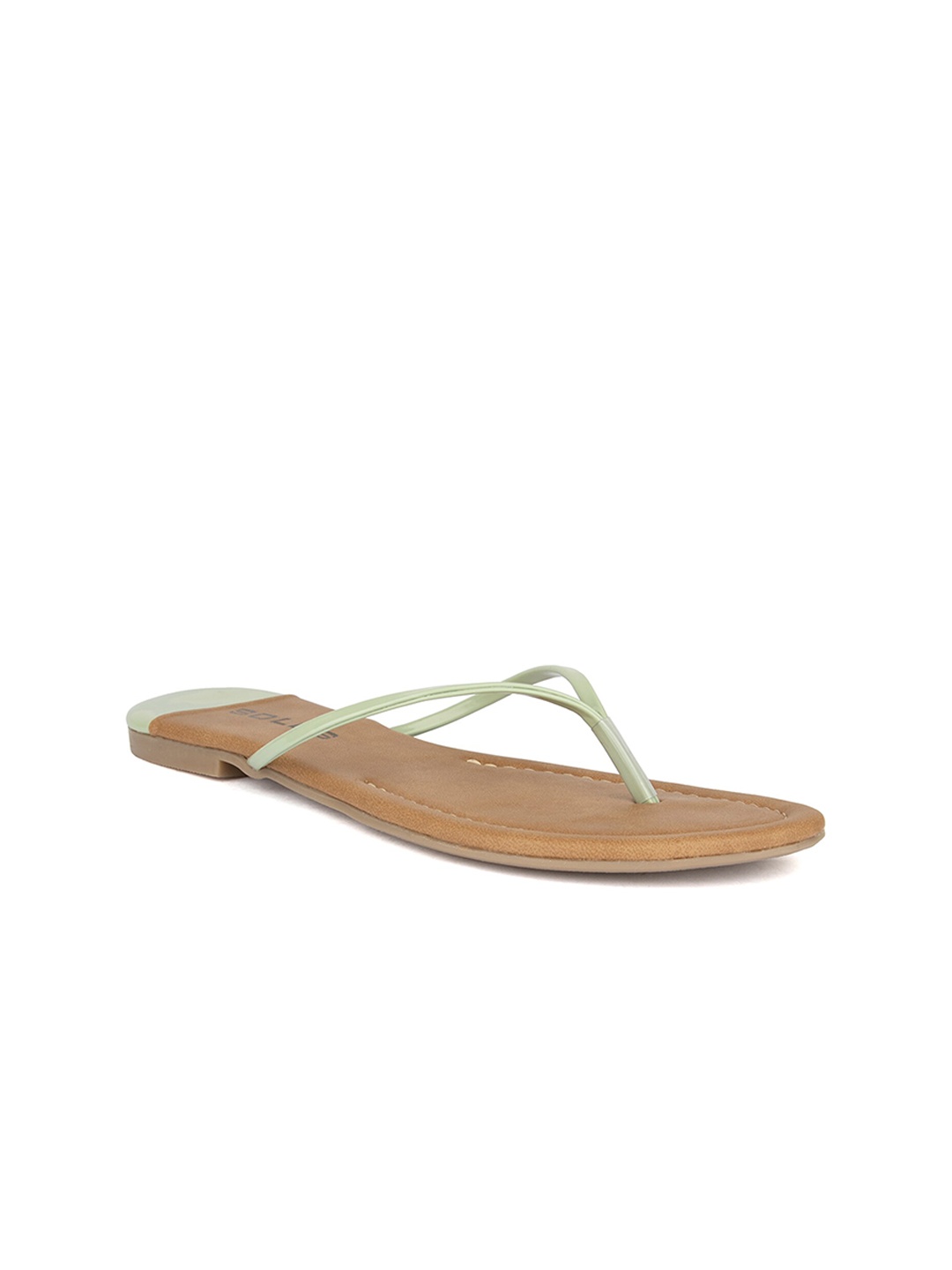 

SOLES Women No Back Strap Open Toe Flats, Sea green