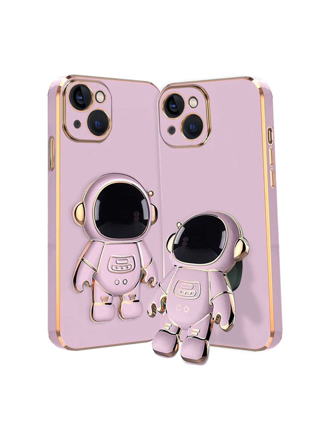 

Karwan iPhone 14 Plus Phone Back Case With Astronaut Holster Stand, Purple