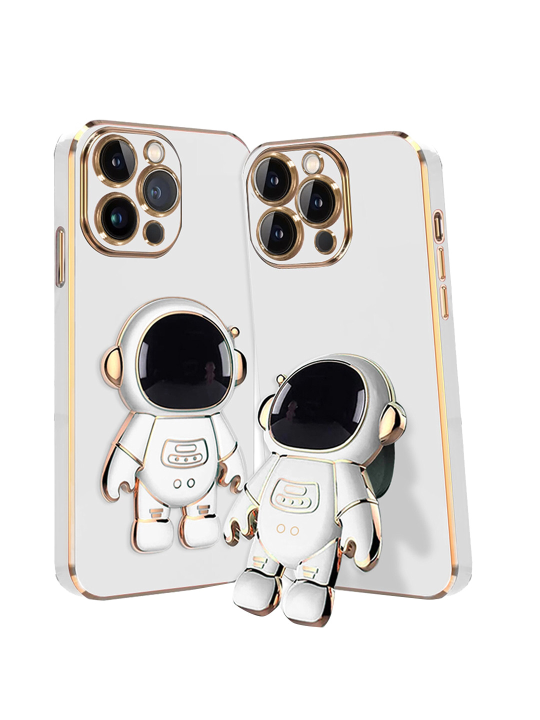 

Karwan iPhone 12 Pro Phone Back Case With Astronaut Holster Stand, White
