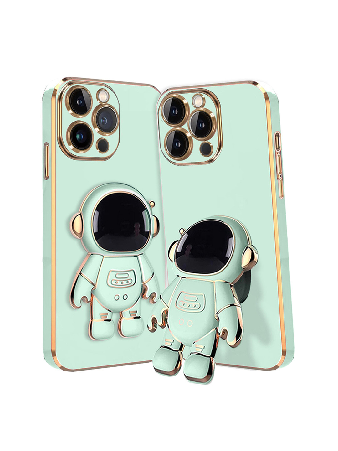 

Karwan iPhone 14 Pro Max Phone Back Case With Astronaut Holster Stand, Green