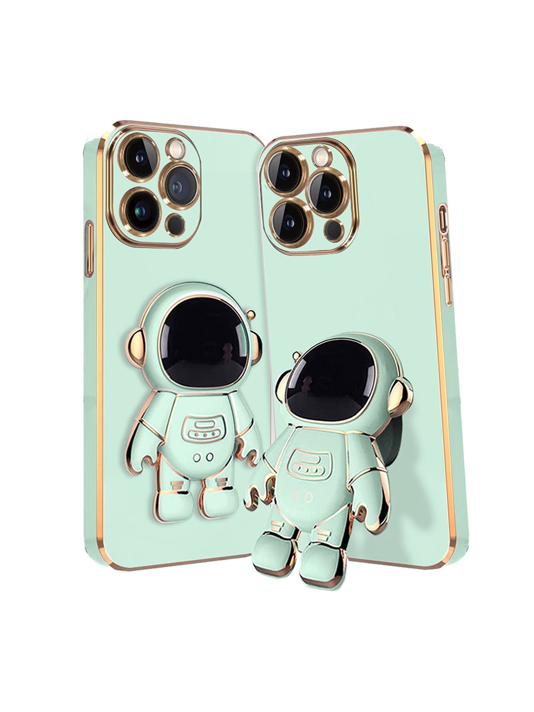 

Karwan iPhone 12 Pro Phone Back Case With Astronaut Holster Stand, Green