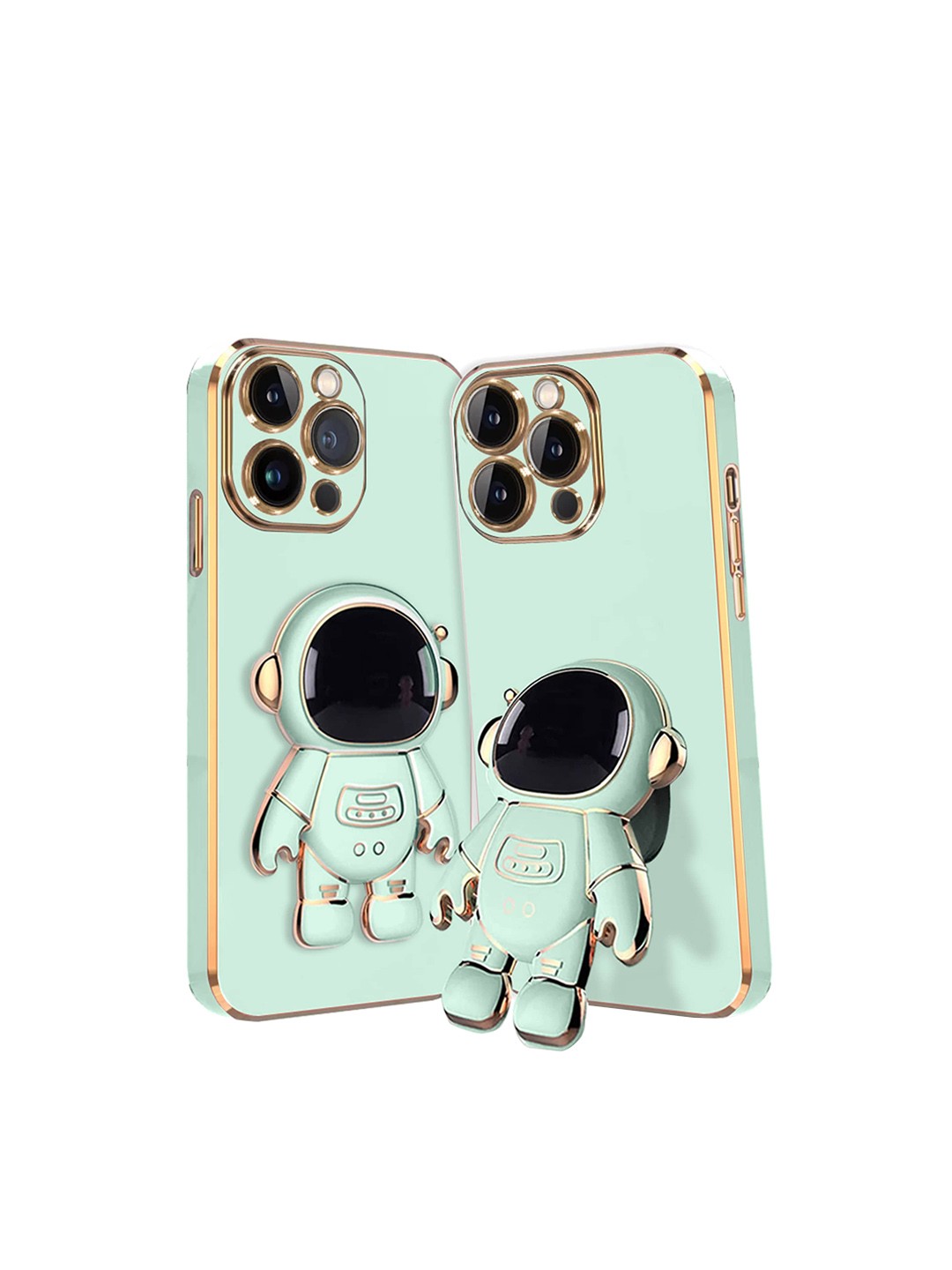 

Karwan iPhone 12 Pro Max Phone Back Case With Astronaut Holster Stand, Green